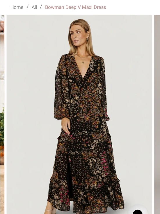 Baltic Born Dresses & Skirts - Baltic Born- Bowman Deep V Maxi Dress